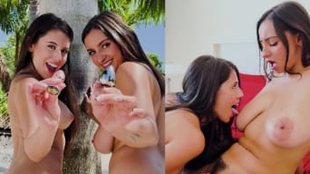 Violet Brandani & Hailey Rose Celebrate July 4th with a Steamy Beachside Anal Play Scene in 1080p