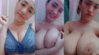 Pakistani Slut Laiba Afzal Squeezes and Plays with Her Huge Tits | Leakedhub