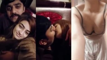 Hot Pakistani Couple Kissing Passionately as Horny Girl Strips Nude and Shows Her Big Boobs
