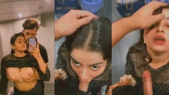 Sexy Pakistani Couple Zayan and Meher Kissing Passionately and Giving an Intense Blowjob
