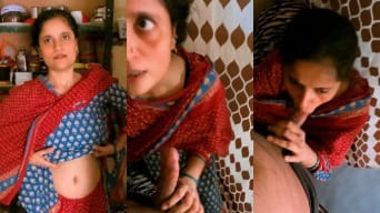 Beautiful Pakistani Wife Secret Affair – Passionately Showing Boobs & Giving Intense Blowjob